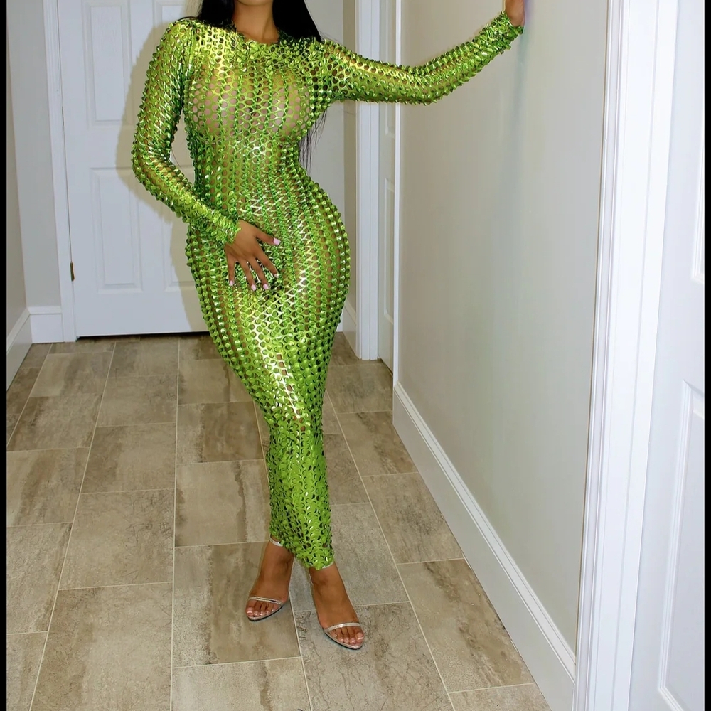 Stunning Green Sequin Dress